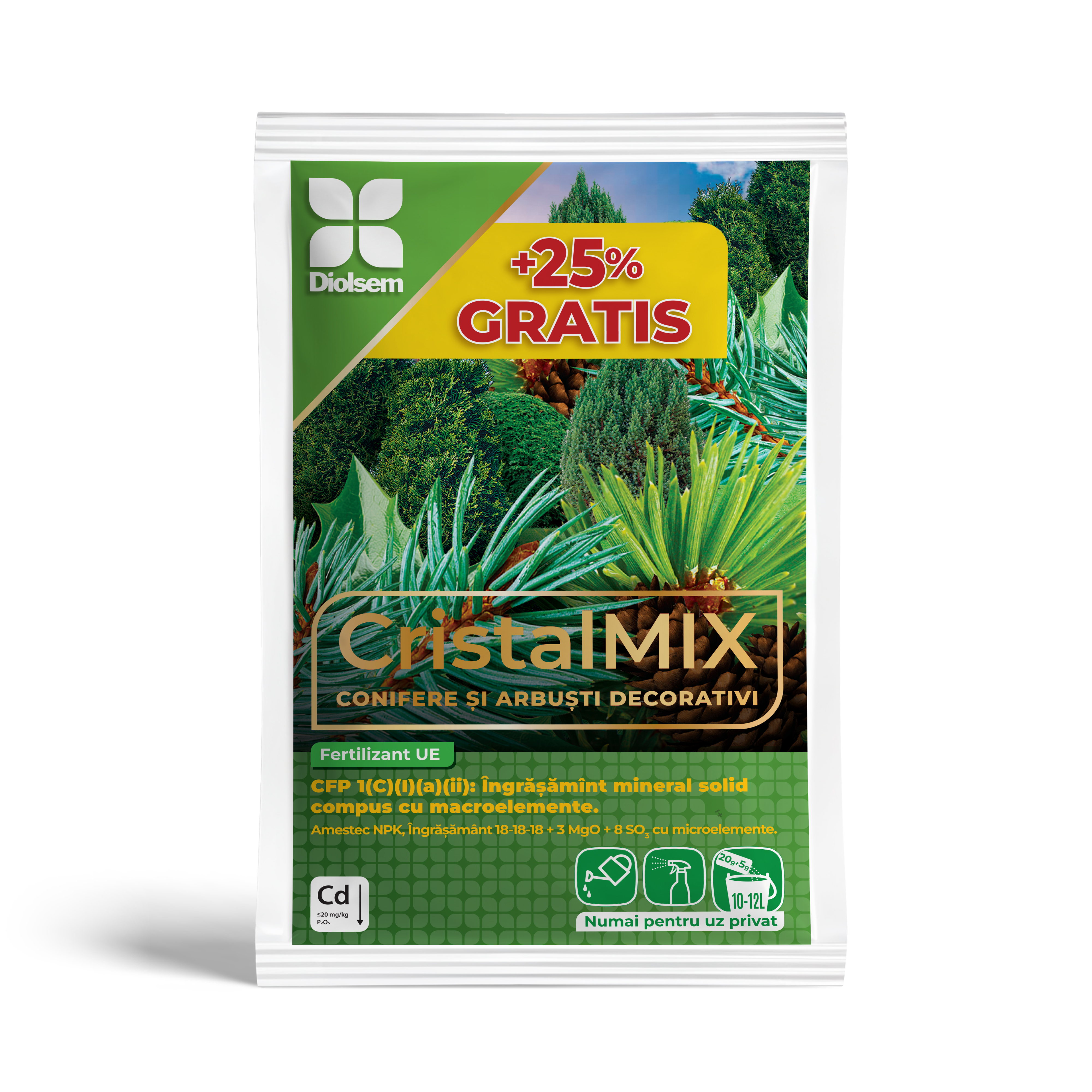 CristalMix pentru conifere si arbusti decorativi 20g+25%